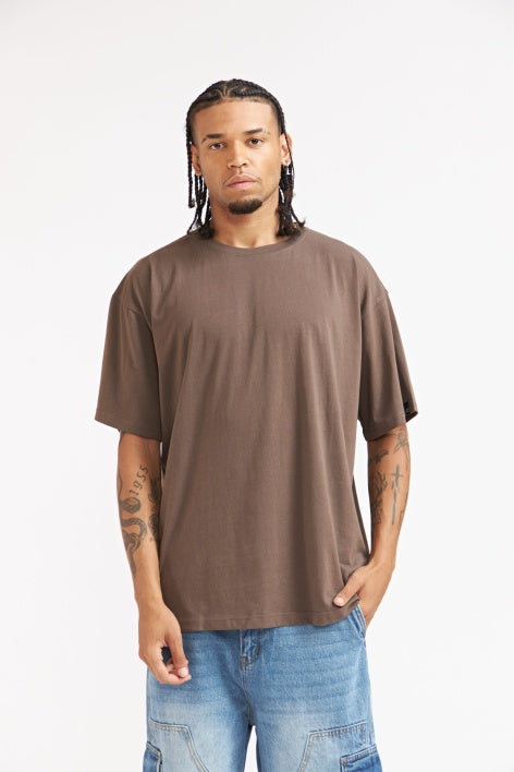 POLERA OVERSIZE MARRON 100% ALGODON
