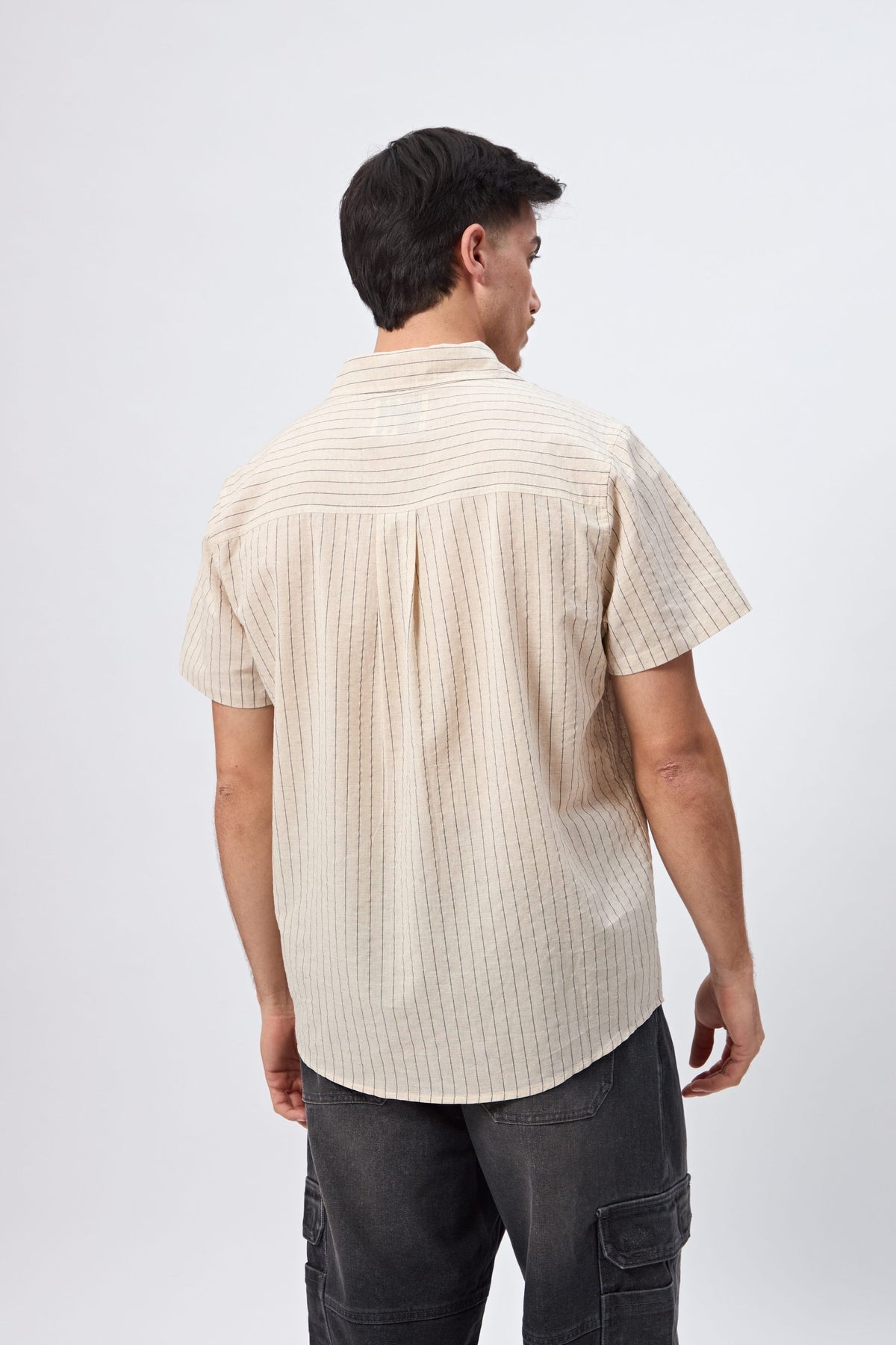 CAMISA RAYAS BEIGE