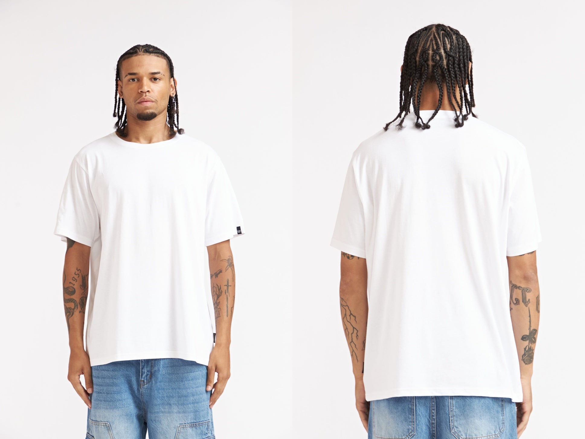 POLERA BASICA BLANCO 100% ALGODON