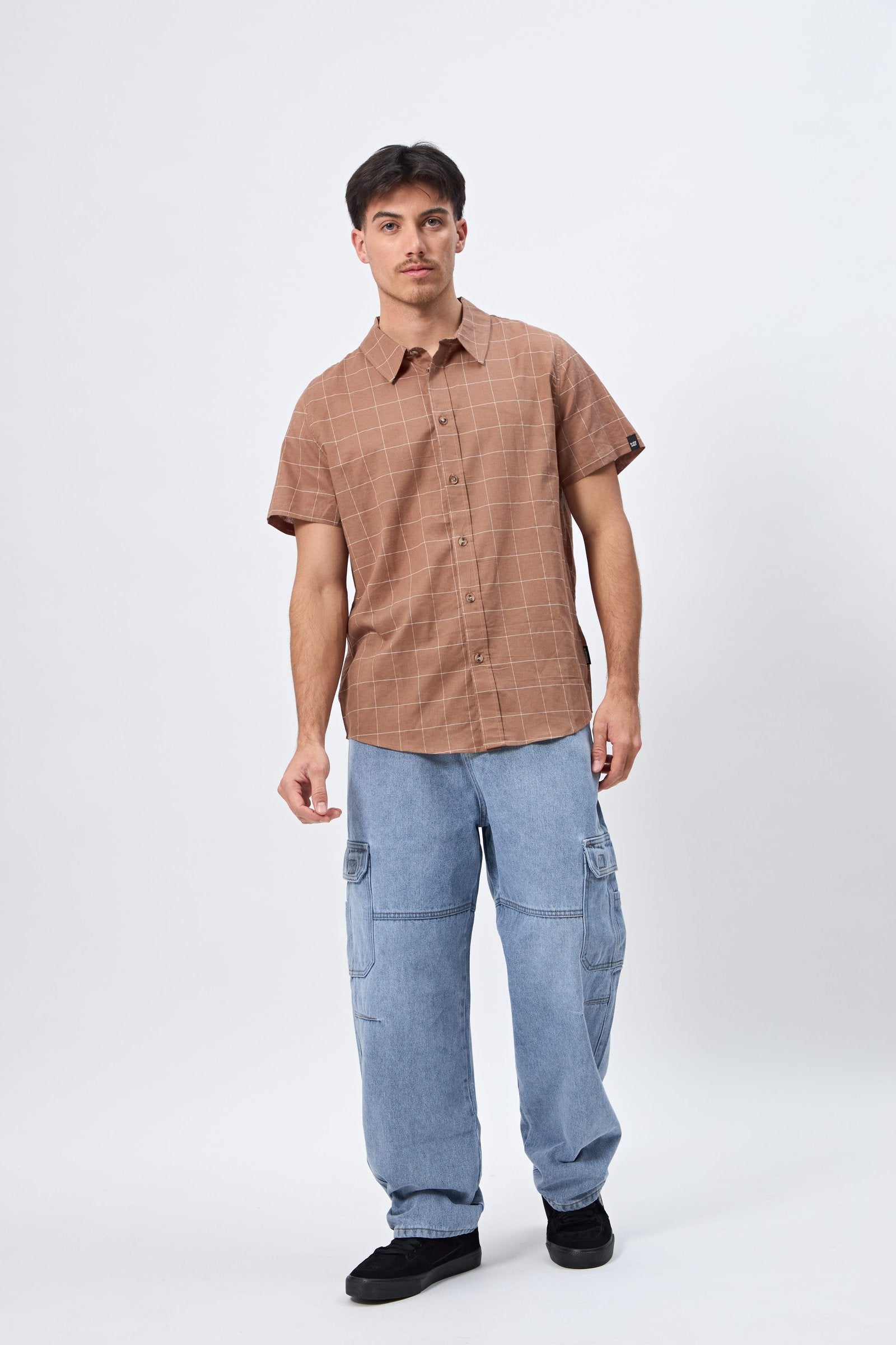 CAMISA CUADROS MARRON