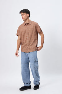 CAMISA CUADROS MARRON