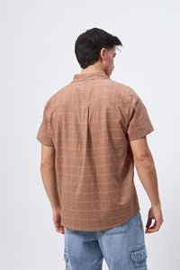 CAMISA CUADROS MARRON