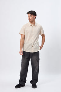 CAMISA RAYAS BEIGE