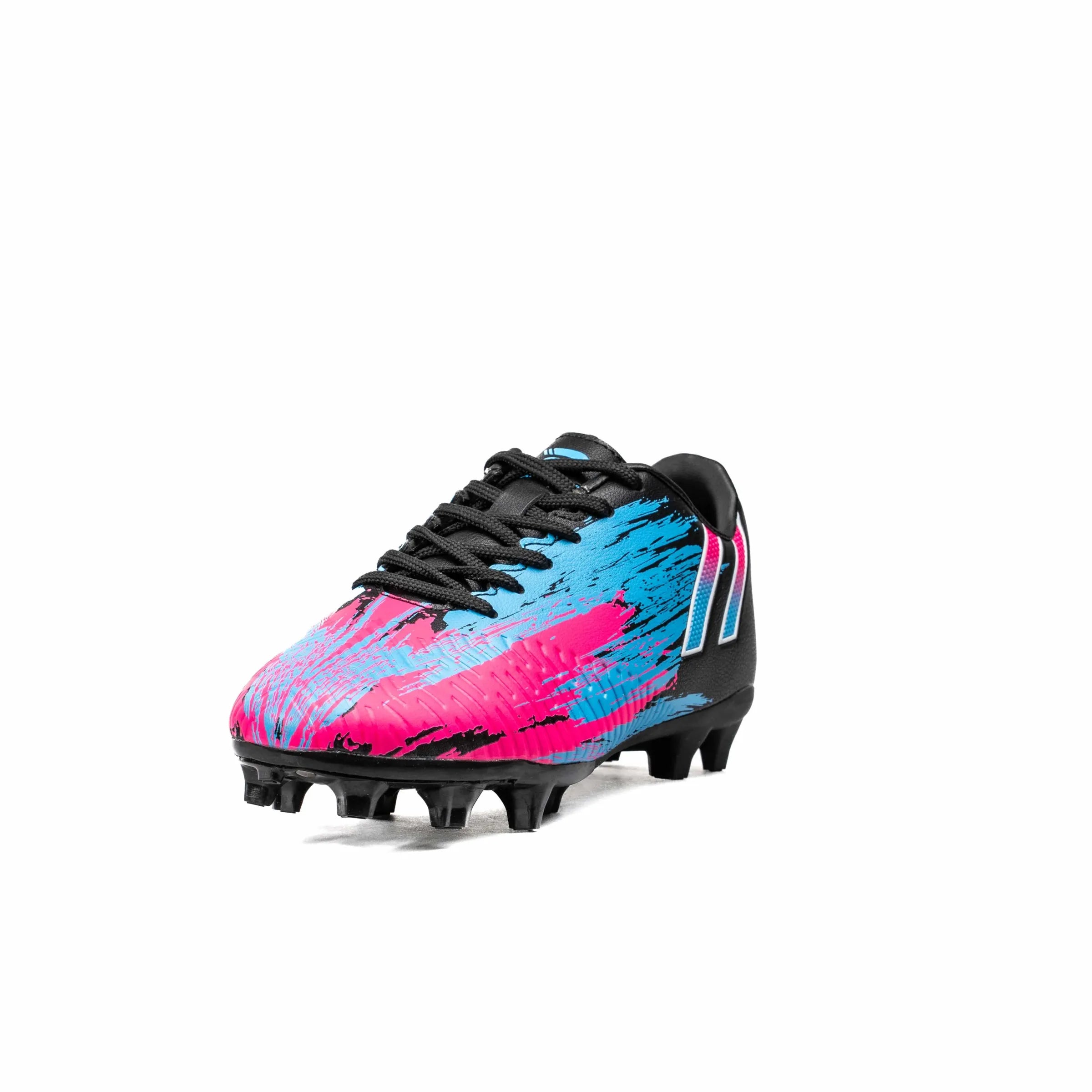 BOTIN FUTBOL JUVENIL PALMER NEGRO/AZUL/FUCSIA